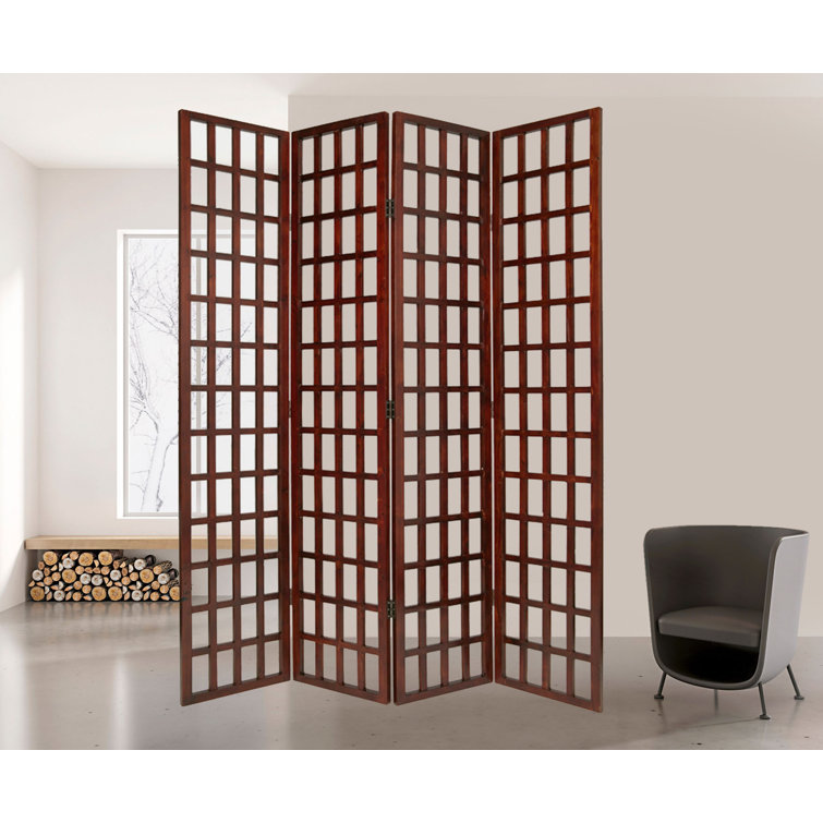 Canora Grey Providence 80'' W x 96'' H 4 Panel Solid Wood Folding